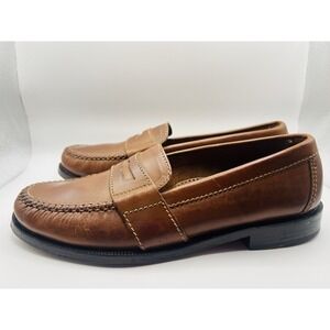 Cole Haan Douglas Brown Leather Penny Loafers 7 Men's Classic Dress Shoes Preppy